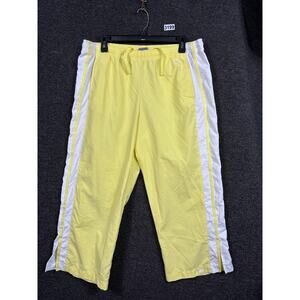 Nike Pants Boys Size L (12-14) Yellow White Track Athletic Tearaway Retro Y2K